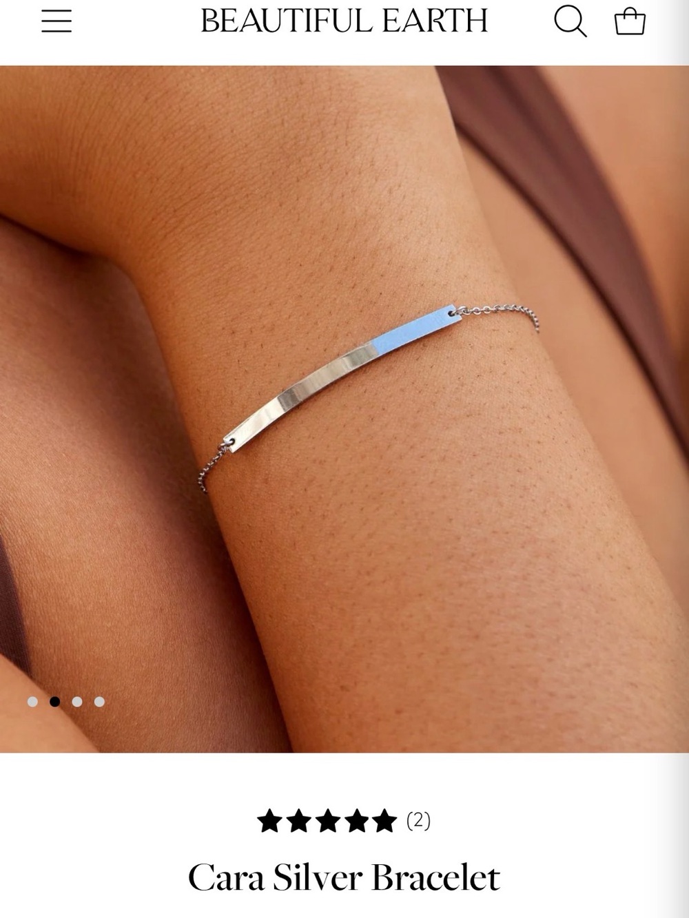 Cara Silver Bar Bracelet - Polished Silver